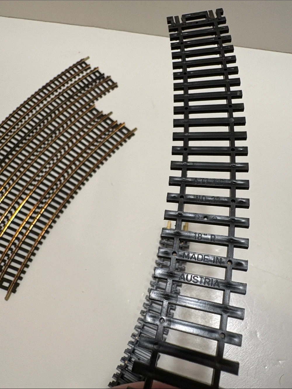 Tyco train track, HO scale.